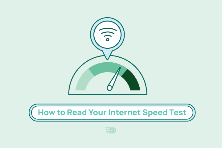 graphic of an internet speed test