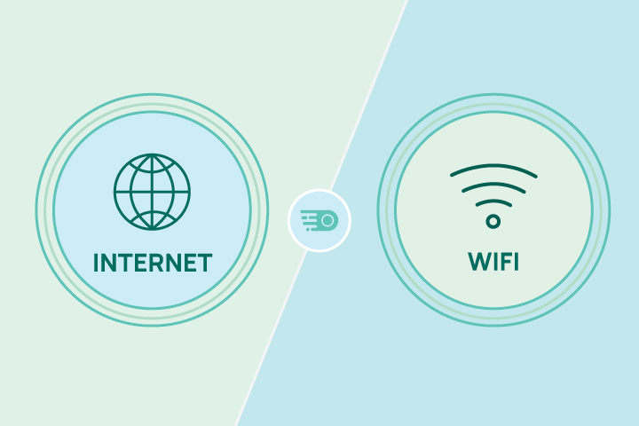 graphic of internet vs WiFi