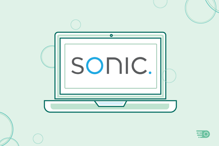 graphic of Sonic internet on laptop