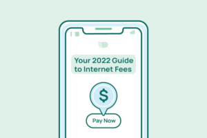 graphic of smartphone looking up internet fees