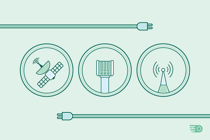 graphic of internet connection types