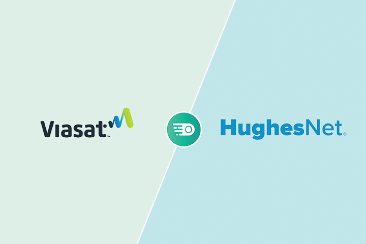 Viasat vs Hughesnet Logos