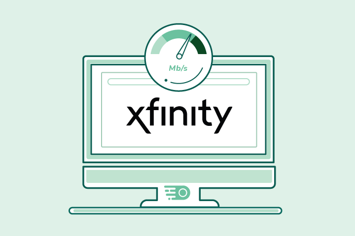 graphic of desktop computer and Xfinity logo