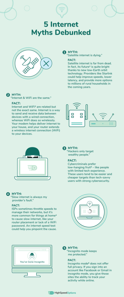 infographic for internet myths