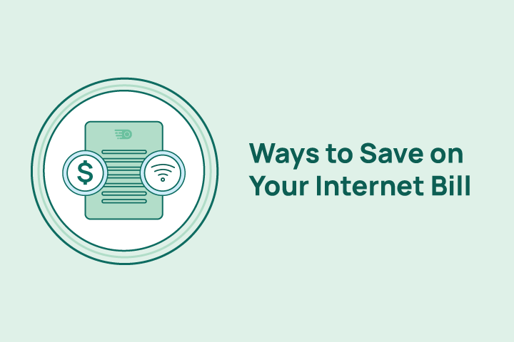 ways to save on your internet bill graphic