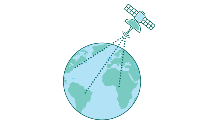 global satellite internet graphic