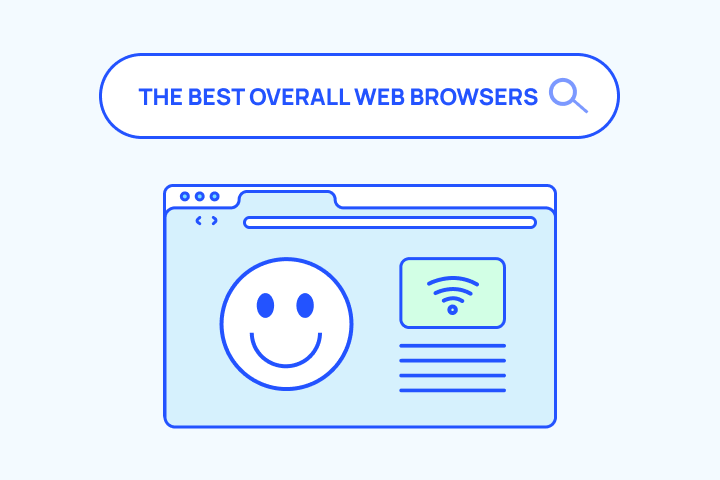 featured graphic for best overall web browsers article