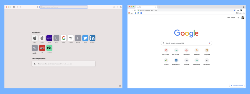 apple safari vs google chrome