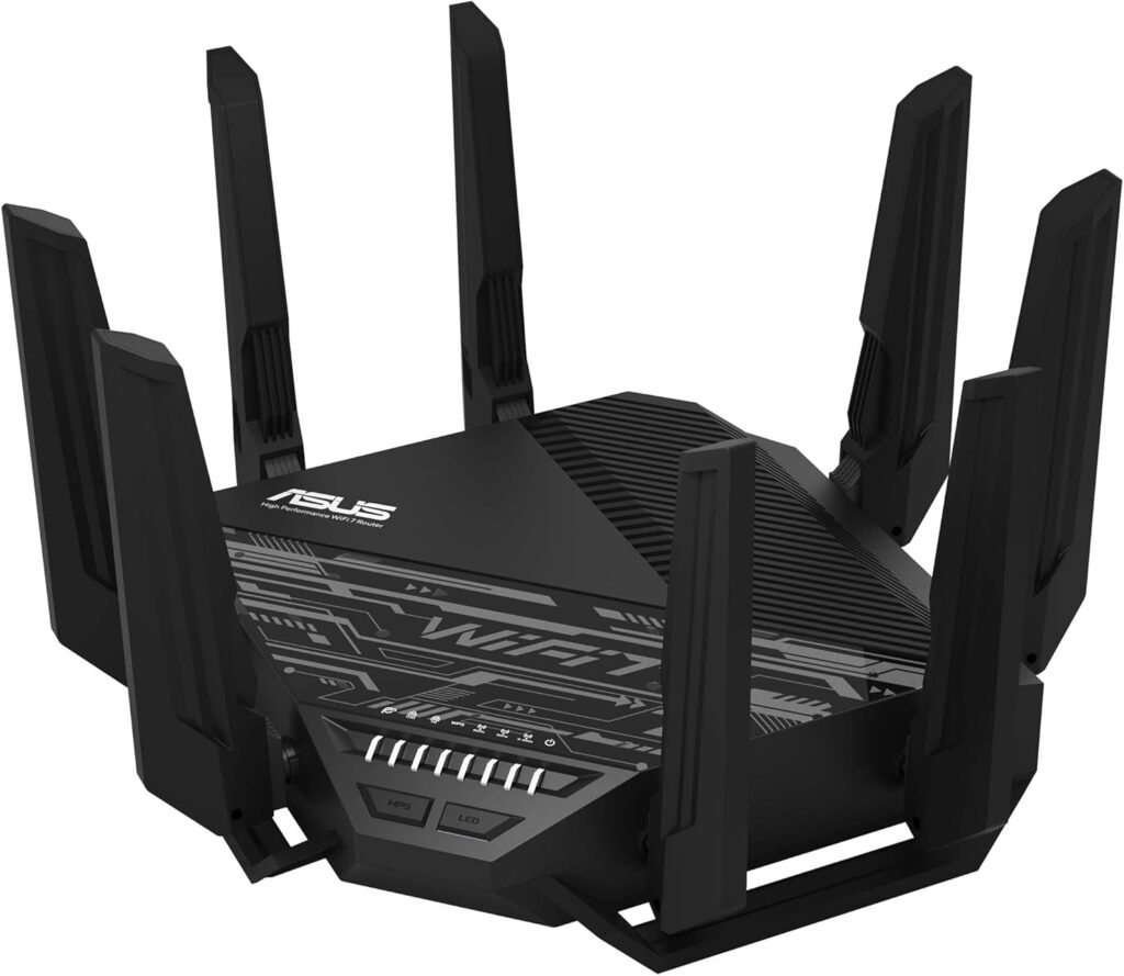 Product shot of the ASUS RT-BE96U Wi-Fi Router