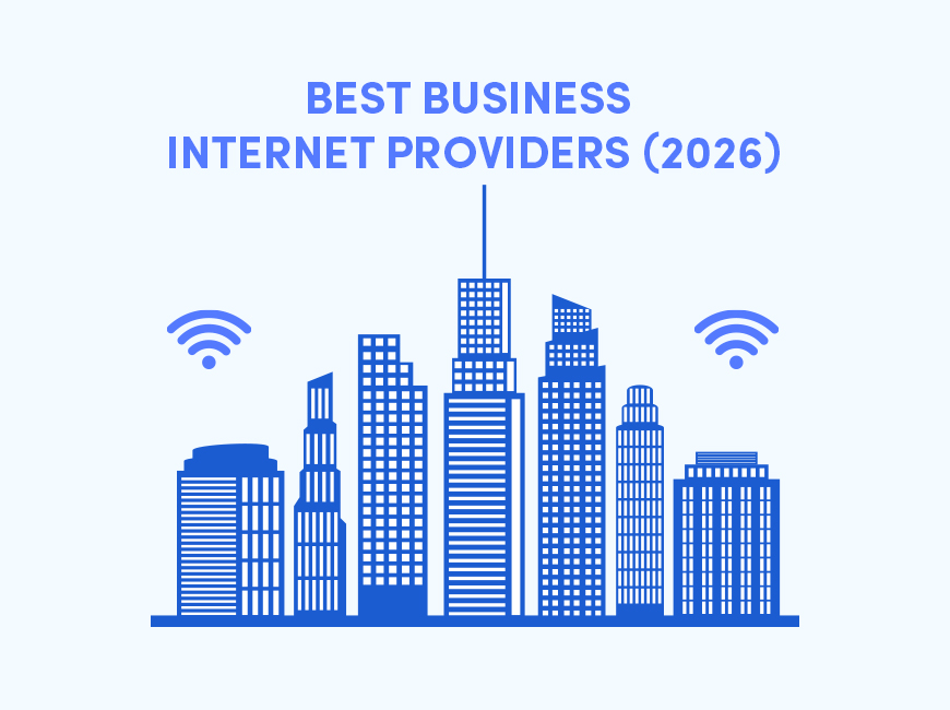Featured image for a guide about the best business internet providers
